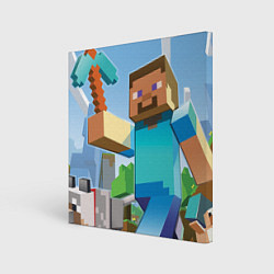 Холст квадратный Minecraft World, цвет: 3D-принт