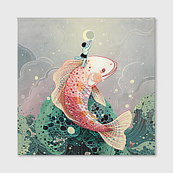 Холст квадратный Рыба, цвет: 3D-принт — фото 2