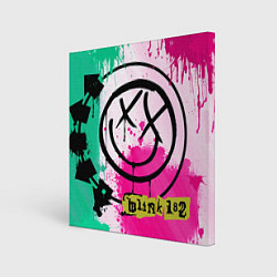 Холст квадратный Blink-182: Purple Smile, цвет: 3D-принт