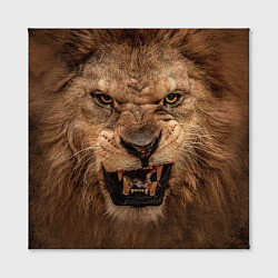 Холст квадратный Взгляд льва, цвет: 3D-принт — фото 2