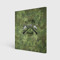Холст квадратный Hunting & Fishing, цвет: 3D-принт