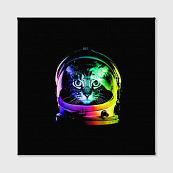Холст квадратный Кот космонавт, цвет: 3D-принт — фото 2