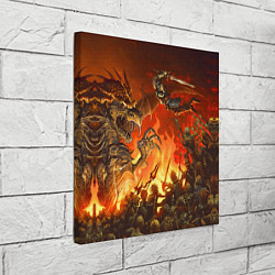 Холст квадратный Dark Souls: Fire Dragon, цвет: 3D-принт — фото 2