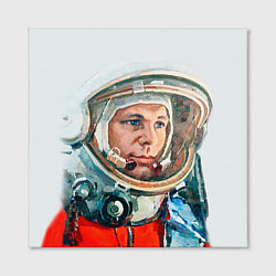 Холст квадратный Гагарин в полете, цвет: 3D-принт — фото 2