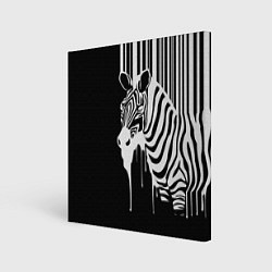 Холст квадратный Жидкая зебра, цвет: 3D-принт