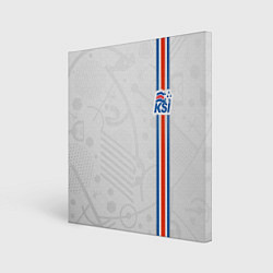 Холст квадратный Сборная Исландии по футболу, цвет: 3D-принт