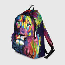 Рюкзак Красочный лев, цвет: 3D-принт