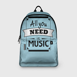 Рюкзак All you need is music, цвет: 3D-принт — фото 2