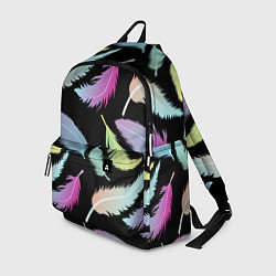 Рюкзак Радужные перья, цвет: 3D-принт