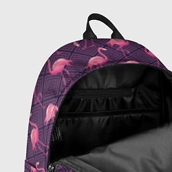 Рюкзак Фиолетовые фламинго, цвет: 3D-принт — фото 2