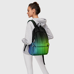 Рюкзак Неоновые полосы - Минимализм, цвет: 3D-принт — фото 2