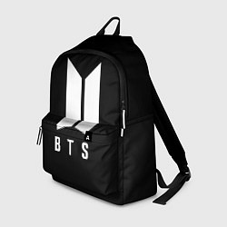 Рюкзак BTS лого белое, цвет: 3D-принт