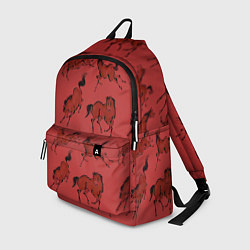 Рюкзак Красные кони, цвет: 3D-принт