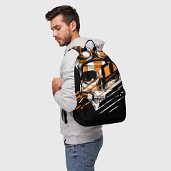 Рюкзак Череп Icon оранжевый, цвет: 3D-принт — фото 2