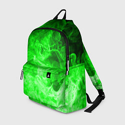 Рюкзак ОГОНЬ GREEN NEON, цвет: 3D-принт
