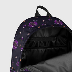 Рюкзак Фиолетовые розы на темном фоне, цвет: 3D-принт — фото 2