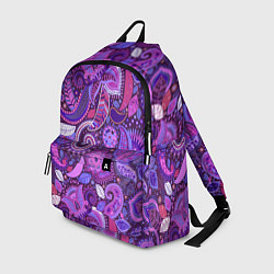 Рюкзак Фиолетовый этнический дудлинг, цвет: 3D-принт