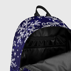 Рюкзак Новогодние снежинки, цвет: 3D-принт — фото 2