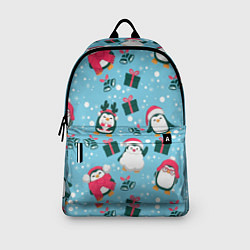Рюкзак Новогодние Пингвины, цвет: 3D-принт — фото 2