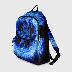 Рюкзак Лев в синем пламени, цвет: 3D-принт