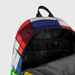 Рюкзак Абстрактные фигуры цвета, цвет: 3D-принт — фото 2