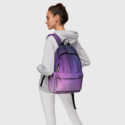 Рюкзак Северное сияние фиолетовый, цвет: 3D-принт — фото 2