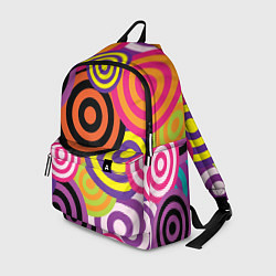 Рюкзак Аннотация разноцветных кругов, цвет: 3D-принт