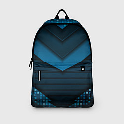 Рюкзак 3D luxury blue abstract, цвет: 3D-принт — фото 2