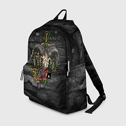 Рюкзак Череп барана в цветах, цвет: 3D-принт