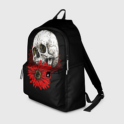 Рюкзак Череп и Красный Цветок Skull