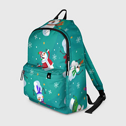Рюкзак РазНые Снеговики, цвет: 3D-принт