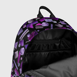 Рюкзак Геометрический фиолетовый, цвет: 3D-принт — фото 2