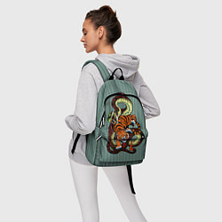 Рюкзак Тигры Змея Полосы, цвет: 3D-принт — фото 2