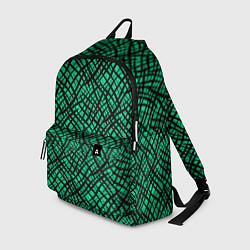 Рюкзак Абстрактный зелено-черный узор, цвет: 3D-принт
