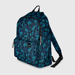 Рюкзак Синий полигональный паттерн, цвет: 3D-принт