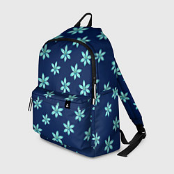 Рюкзак Цветы Голубые, цвет: 3D-принт