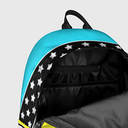 Рюкзак Неоновый яркий полосатый узор, цвет: 3D-принт — фото 2