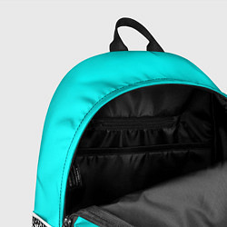 Рюкзак Цветочный бирюзовый узор, цвет: 3D-принт — фото 2