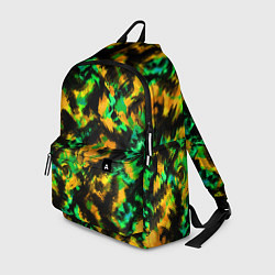 Рюкзак Абстрактный желто-зеленый узор, цвет: 3D-принт