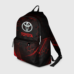 Рюкзак Toyota Неоновые соты, цвет: 3D-принт