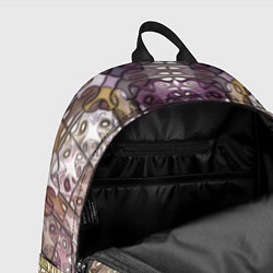 Рюкзак Коллекция Фрактальная мозаика Фиолетово-желтый, цвет: 3D-принт — фото 2