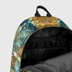 Рюкзак Коллекция Фрактальная мозаика Желто-голубой, цвет: 3D-принт — фото 2