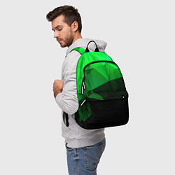 Рюкзак Изумрудный Зеленый Геометрия, цвет: 3D-принт — фото 2