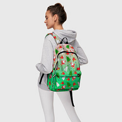 Рюкзак Новогодний узор елка санта, цвет: 3D-принт — фото 2