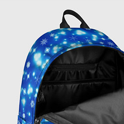Рюкзак Сверкающие снежинки, цвет: 3D-принт — фото 2
