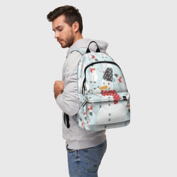 Рюкзак Снежный снеговик, цвет: 3D-принт — фото 2