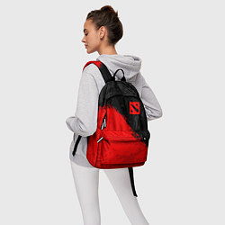 Рюкзак DOTA 2 RED LOGO, БРЫЗГИ КРАСОК, цвет: 3D-принт — фото 2