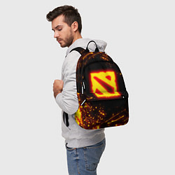 Рюкзак DOTA 2 FIRE LOGO ДОТА 2 ОГНЕННЫЙ ЛОГО, цвет: 3D-принт — фото 2