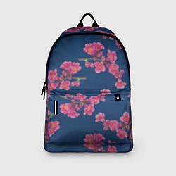 Рюкзак Веточки айвы с розовыми цветами на синем фоне, цвет: 3D-принт — фото 2