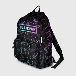 Рюкзак NEON BLACKPINK АВТОГРАФЫ, цвет: 3D-принт